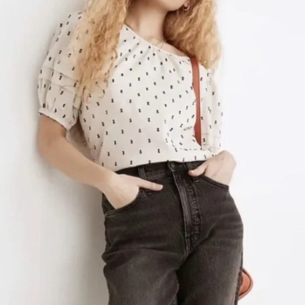 Madewell Polka Dot Blouse Size Small